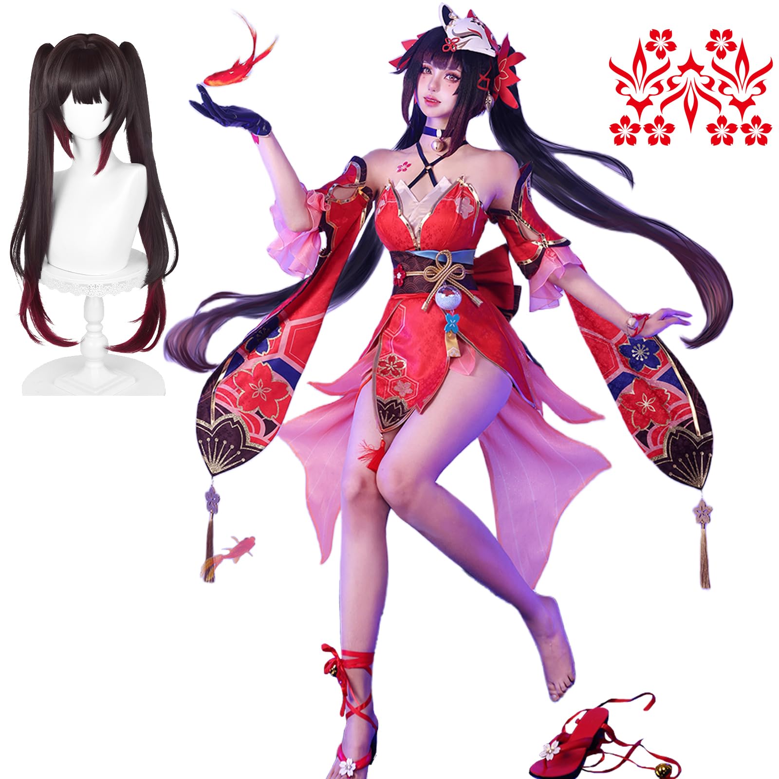 Amazon.co.jp: 崩壊:スターレイル 花火 コスプレ衣装 フルセット 仮面