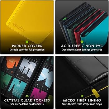 Vault X 4 Pocket Trading Card Zip Binder, 160 cards, Premium Exo