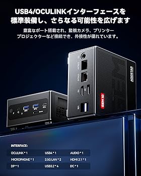 Amazon.co.jp: AOOSTAR GEM10 ミニPC Ryzen 7 6800H 32GB LPDDR5