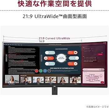 Amazon.co.jp: LG ウルトラワイドモニター 34WR55QC-B / 34インチ