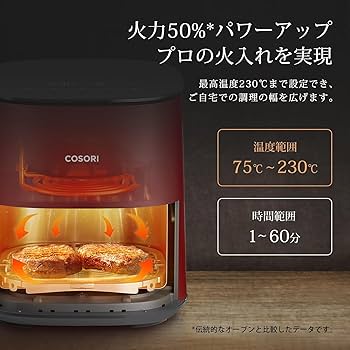 Amazon.co.jp: COSORI コソリ ノンフライヤー 4.7L 大容量 家庭用 電気