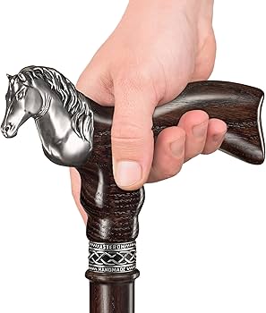 Amazon.co.jp: ユニークな馬の杖 男女兼用 ハンドメイド 木製杖