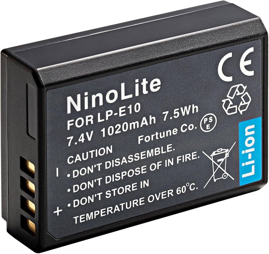 Amazon | NinoLite LP-E10 互換 バッテリー EOS Kiss X50, EOS Kiss