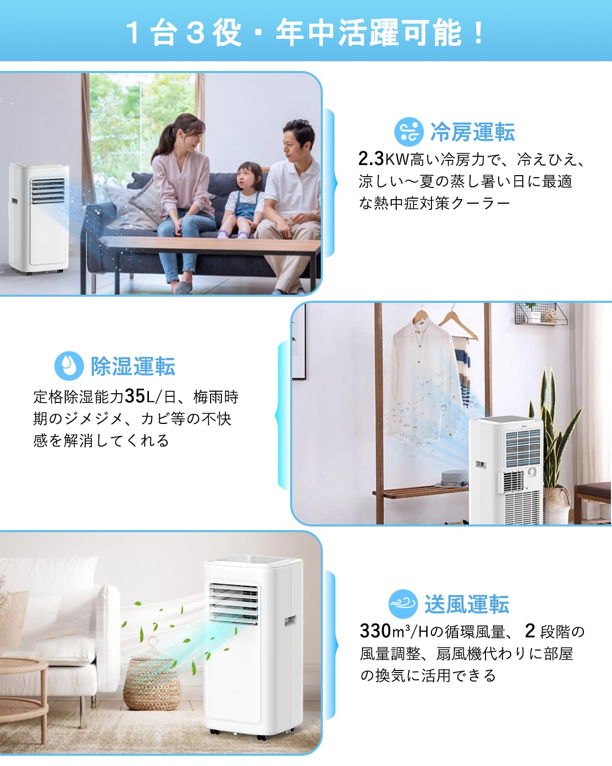 Amazon | スポットクーラー 移動式クーラー エアコン 工事不要 業務用