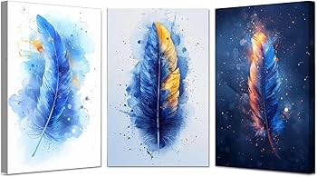 Amazon.co.jp: JOSUE 3 枚 絵画 水彩画 水彩抽象画 キャンバスアート