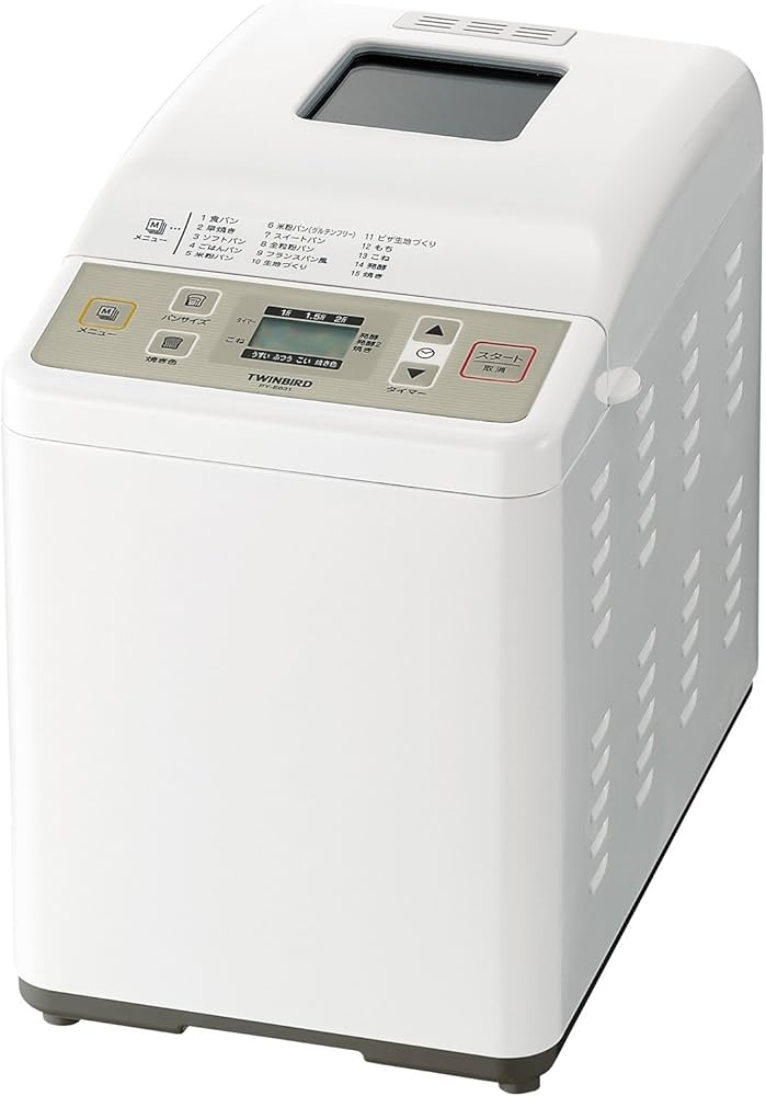 Amazon | ツインバード ホームベーカリー ~2斤 ホワイト PY-E631W