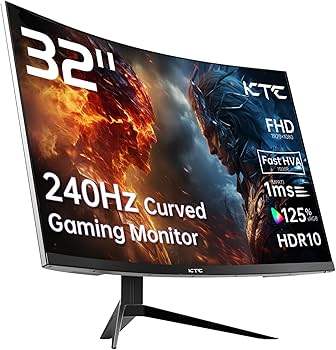 Amazon.com: KTC 32 inch 240Hz Curved Gaming Monitor 1500R 1080P