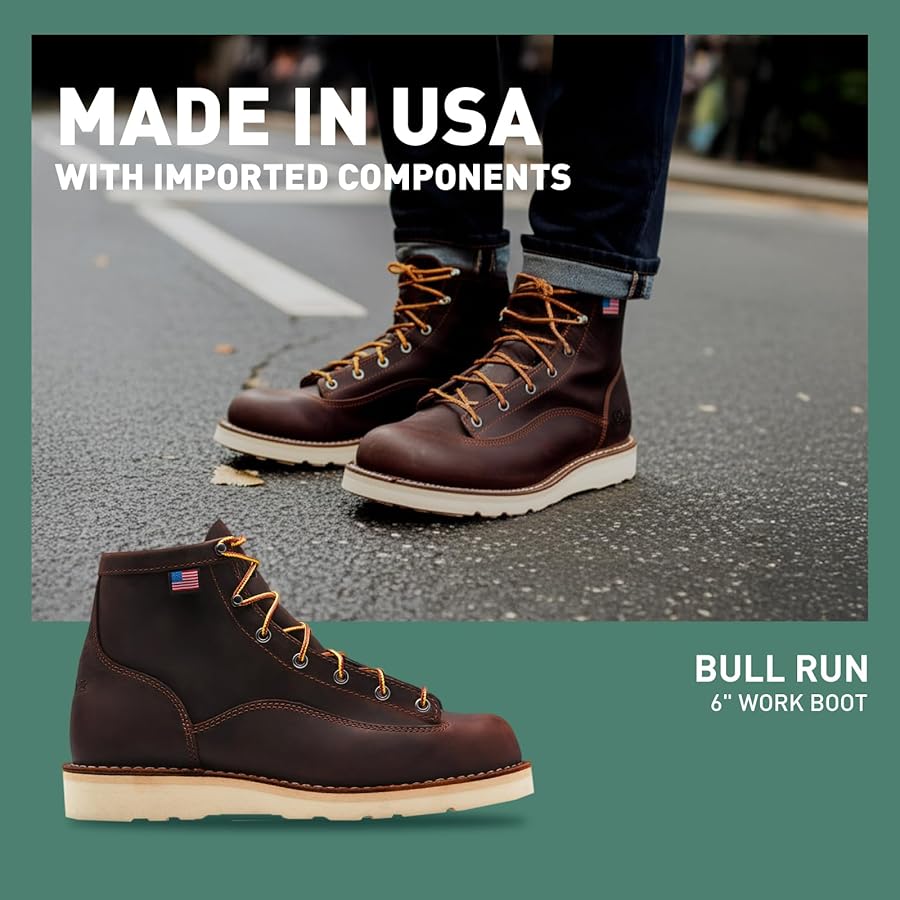 Amazon.com | Danner 6” Bull Run Work Boots for Men - Durable