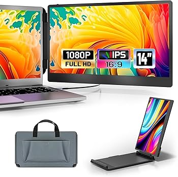 Amazon.co.jp: 14インチ ノートパソコン用モニター ダブル画面