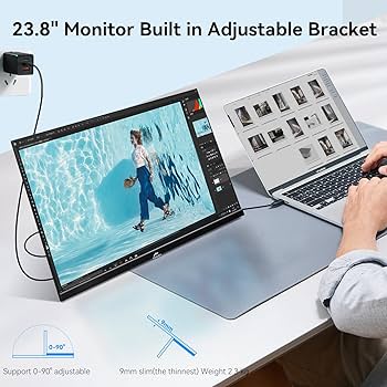 Amazon.co.jp: モバイルモニター 23.8インチ Kenowa フルHD 1920x1080