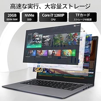 Amazon.co.jp: BINTEC 14インチCore i7 第12世代ノートパソコン/Win 11