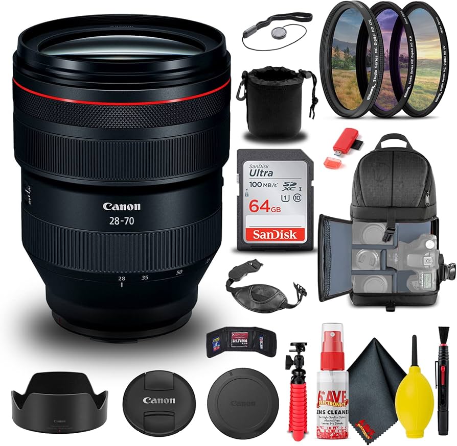 Amazon.com : Canon RF 28-70mm f/2L USM Lens (2965C002) + Backpack