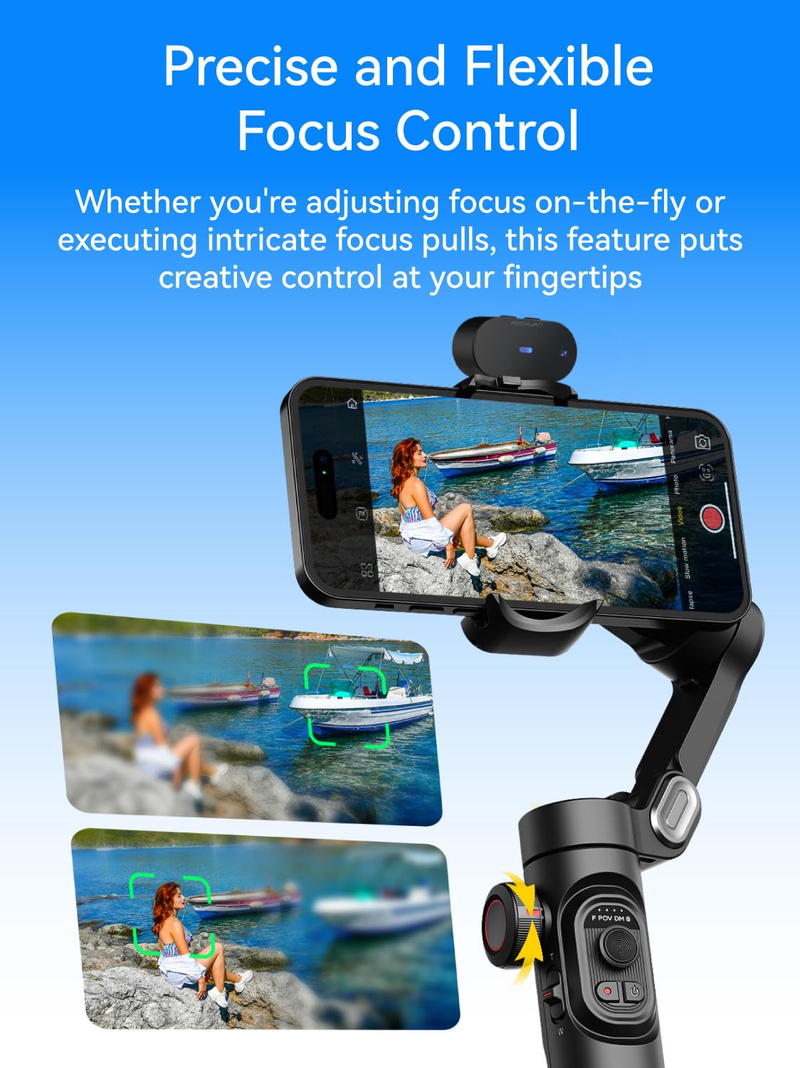 Amazon.co.jp: AOCHUAN iPhone ジンバル、AI トラッキング センサー