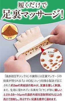 Amazon | [レミントン] 遠赤指圧半ソックス 1足 ソックス 靴下 メンズ