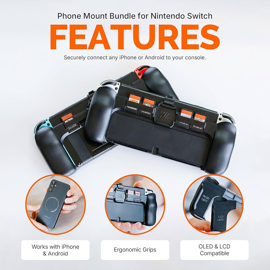 Amazon.com: Mechanism Phone Mount Console Bundle for Nintendo