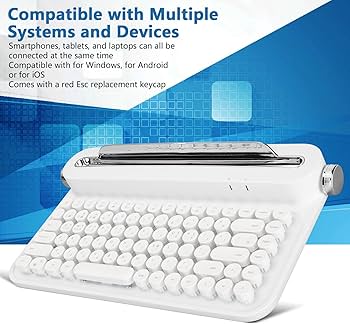 Amazon | レトロタイプライターキーボード、86キーヴィンテージ