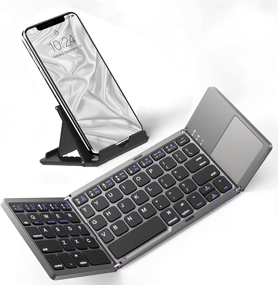 Amazon.com: Slim Foldable Wireless Keyboard Compatible with