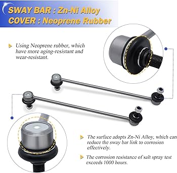 Zinc-Nickel Alloy Stabilizer Sway Bar Links for 2005-2012 Ford