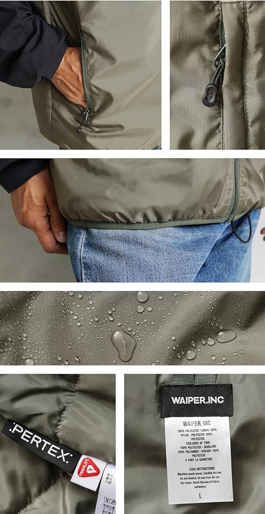Amazon | [WAIPER] LIGHT PUFF PRIMALOFT ベスト PERTEX UNLIMITED
