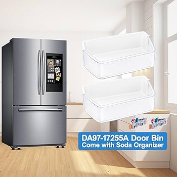2 PACK] UPGRADED DA97-17255A Refrigerator Door Bin Compatible with