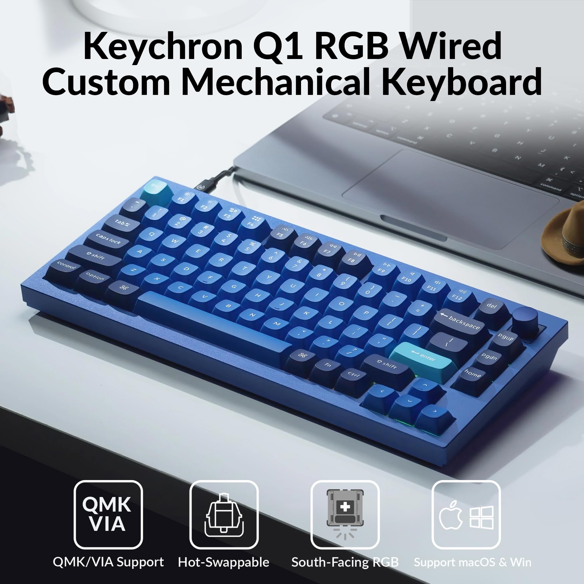 Amazon.com: Keychron Q1 RGB Wired Custom Mechanical Keyboard, 75