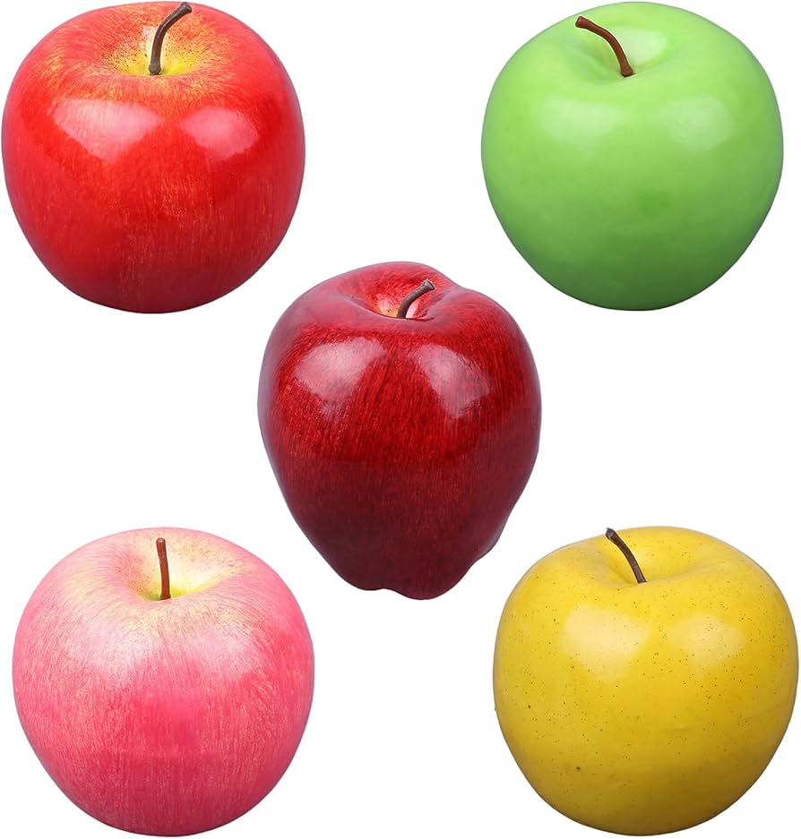 Amazon | 本物そっくり リアルサイズのりんご模型5個セット フルーツ