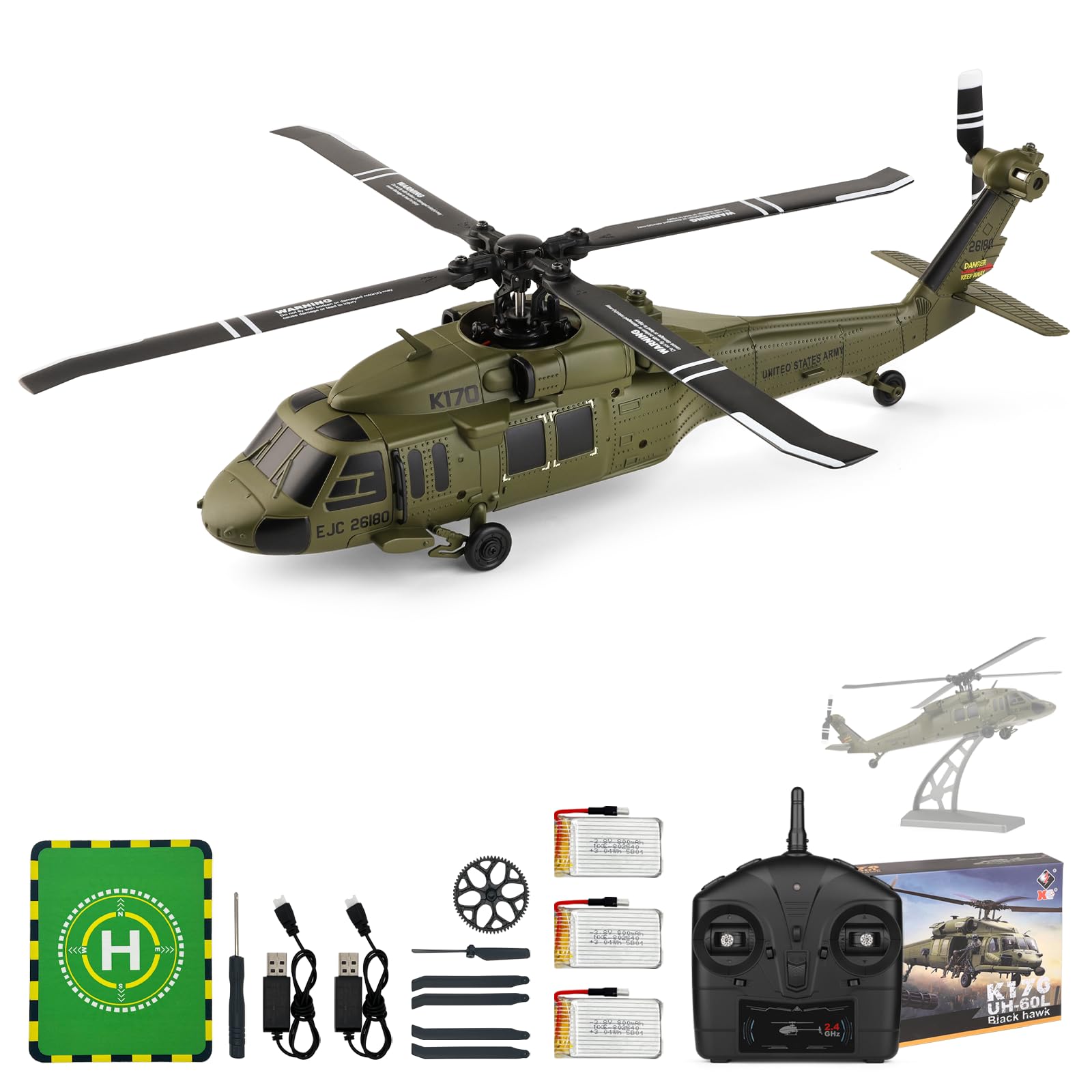 Amazon.com: CKYSCHN UH60L Blackhawk RC Helicopter Brushless 4CH