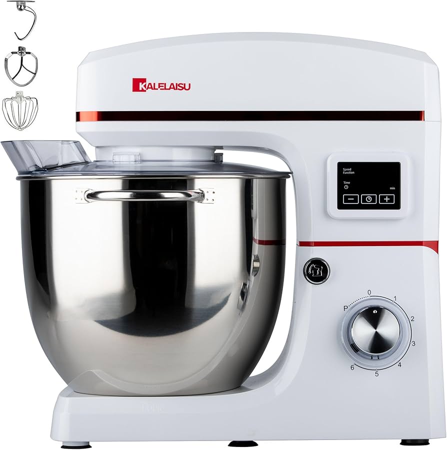 Amazon | スタンドミキサー 8L大容量 99分タイマー機能 三種類