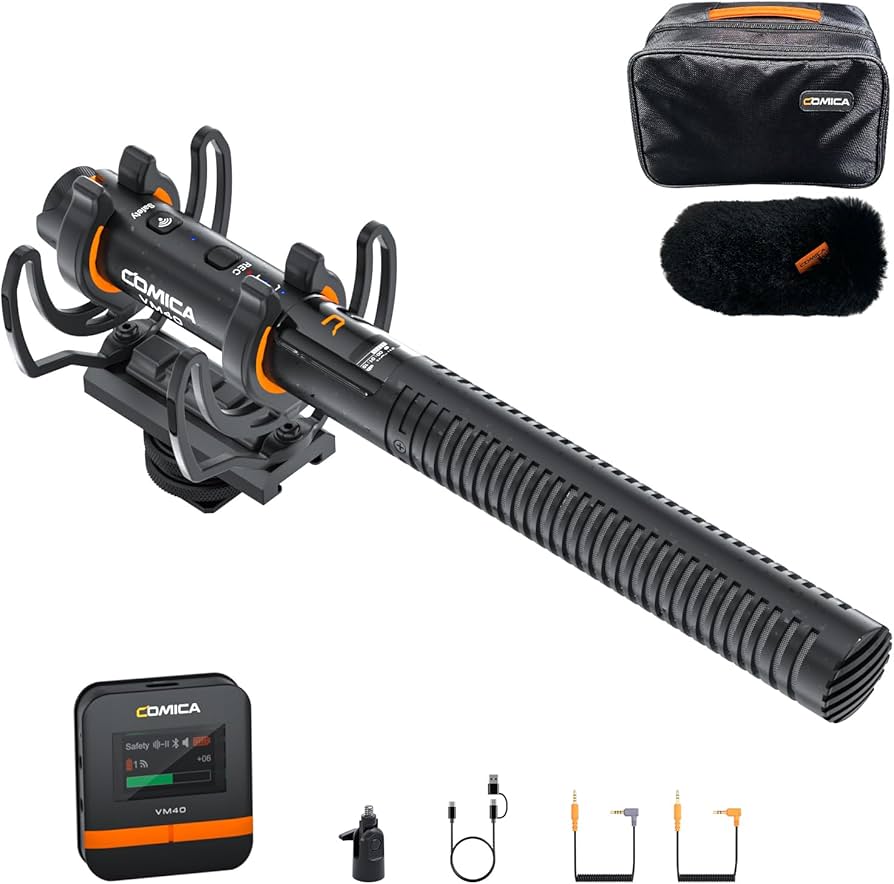 Comica VM40 Shotgun Microphone with Wireless Modes, 48kHz/32-bit
