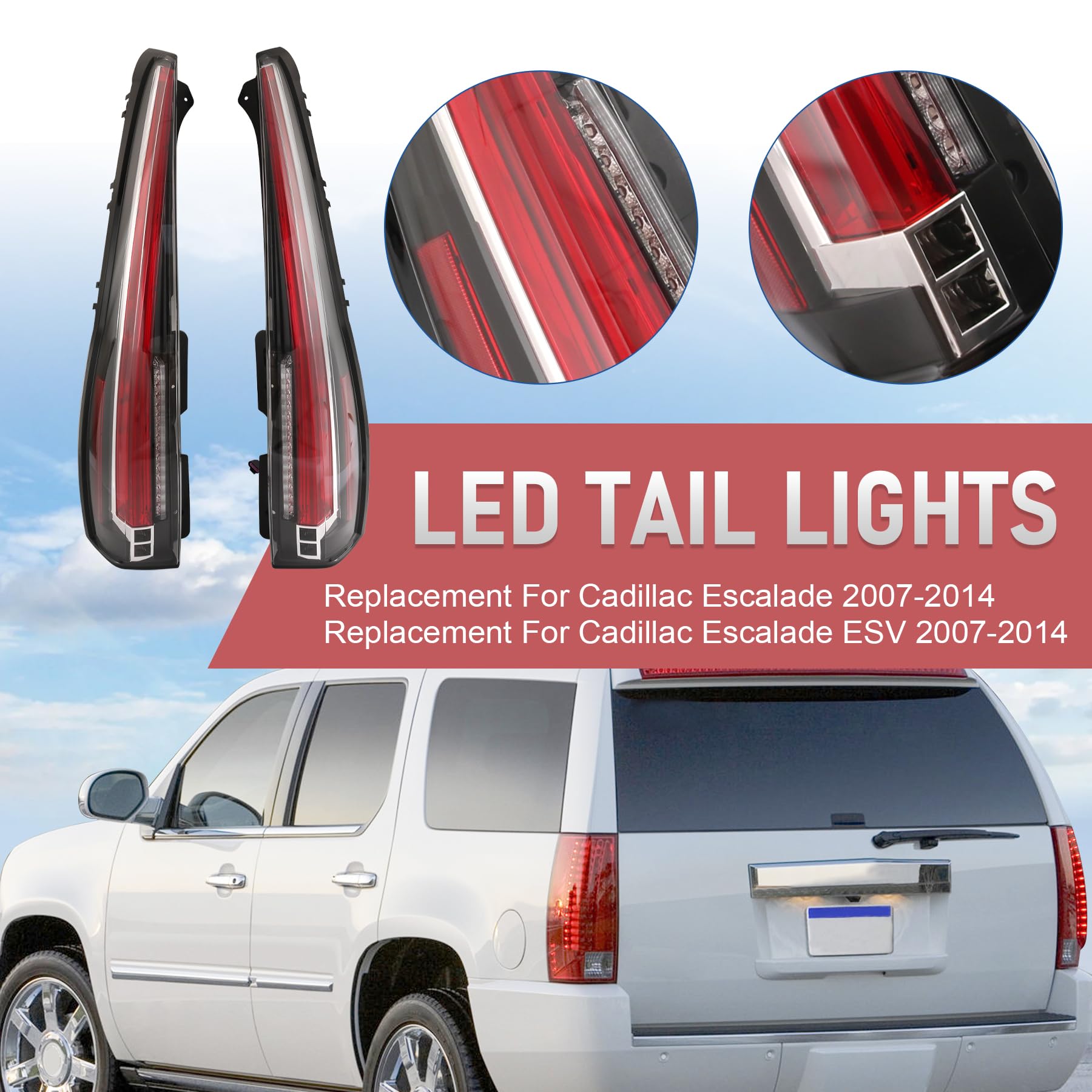 Amazon | JDMSPEED LED テールライト 交換用 キャデラック