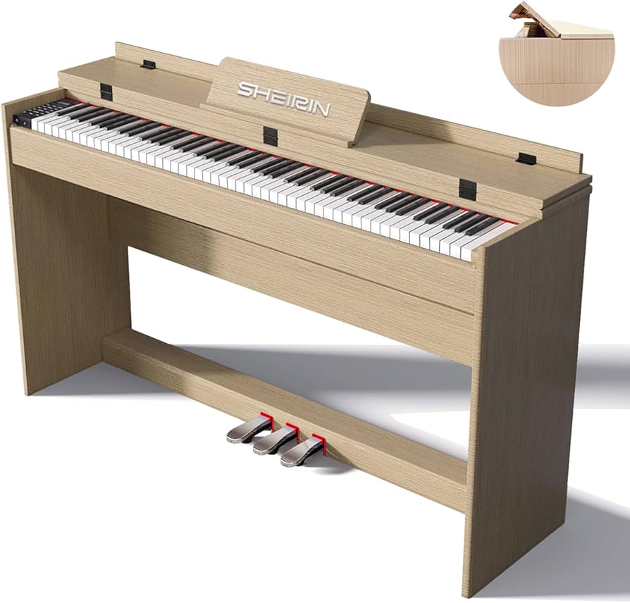 Amazon | 電子ピアノ 88鍵盤 人気 スタンド 蓋付き 初心者 シンプル