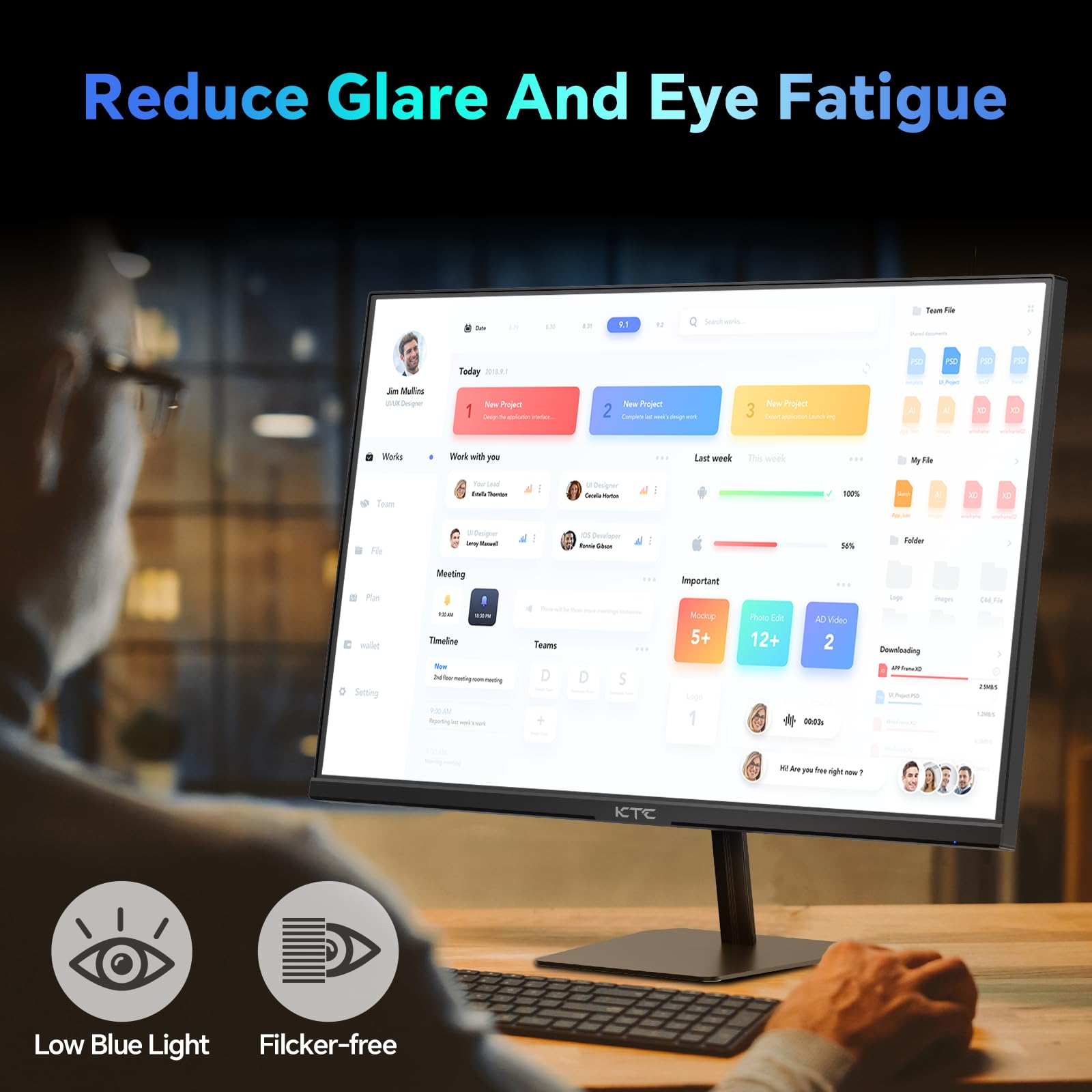 Amazon.co.jp: KTC コンピューターモニター PCモニター 24.5インチ FHD