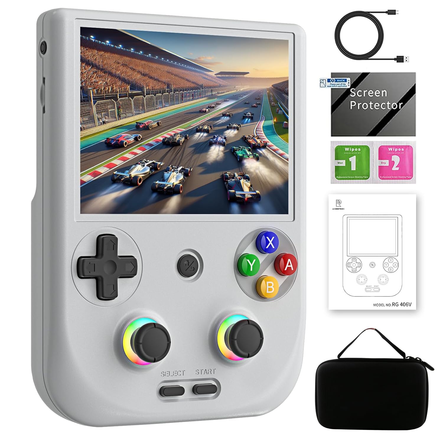 Amazon.co.jp: Anbernic RG406V Unisoc T820 Whatsko ハンドヘルド