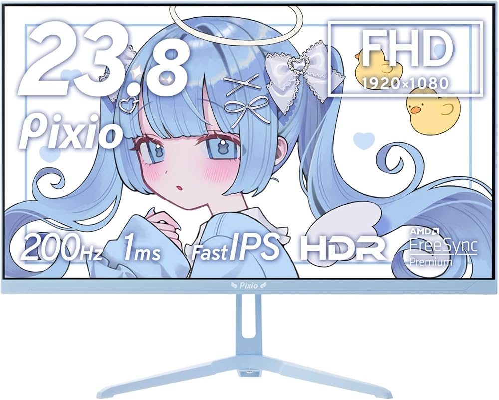 Amazon.co.jp: PX248 Wave Pastel Blue Angel ゲーミングモニター 23.8