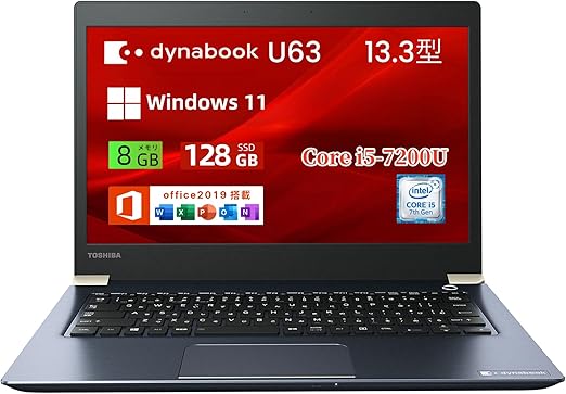 Toshiba U63/M i5-8th,16Gb,1TB, タッチスクリーン Toshiba U63/M i5