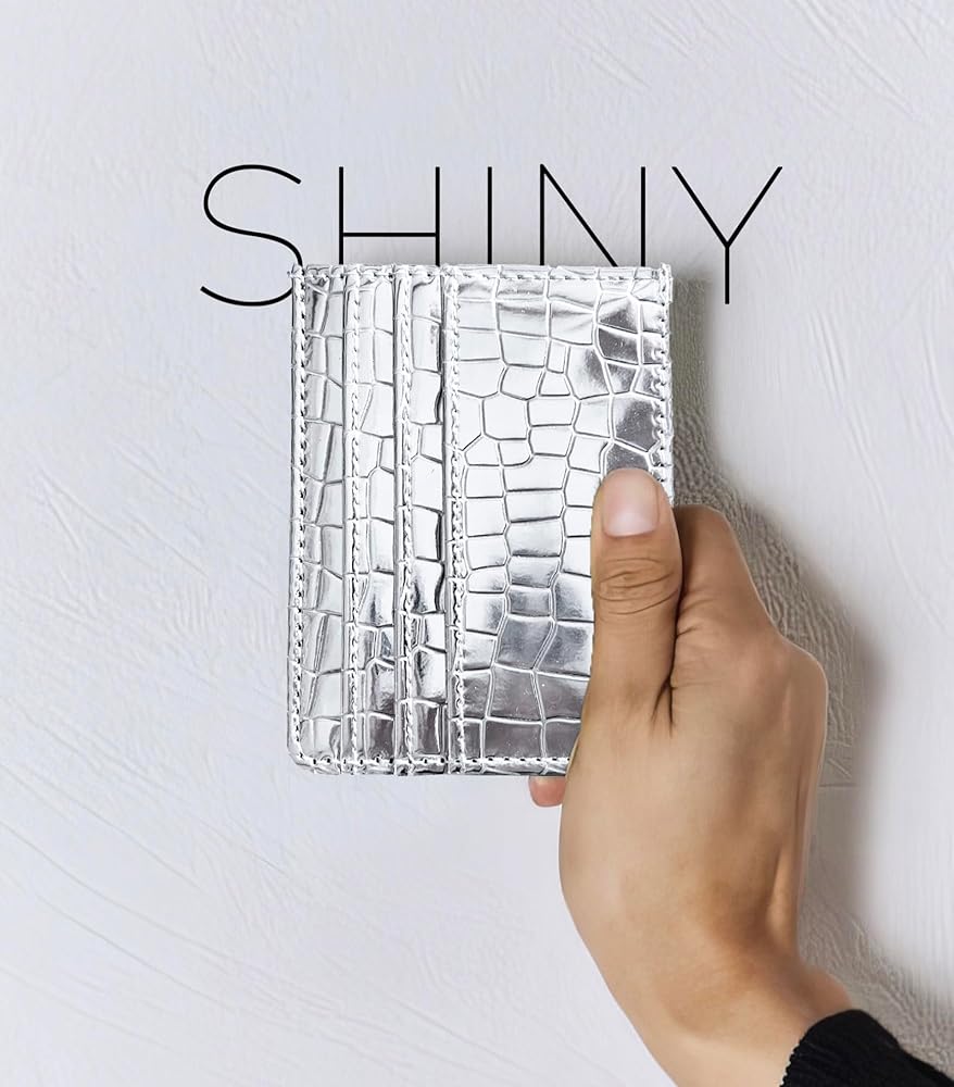 Amazon.com: SWEDEY Super Shiny Slim Credit Card Holder Mini Front
