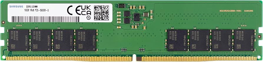 Samsung 16GB DDR5 5600MHz PC5-44800 CL46 UDIMM 1Rx8 Single Rank