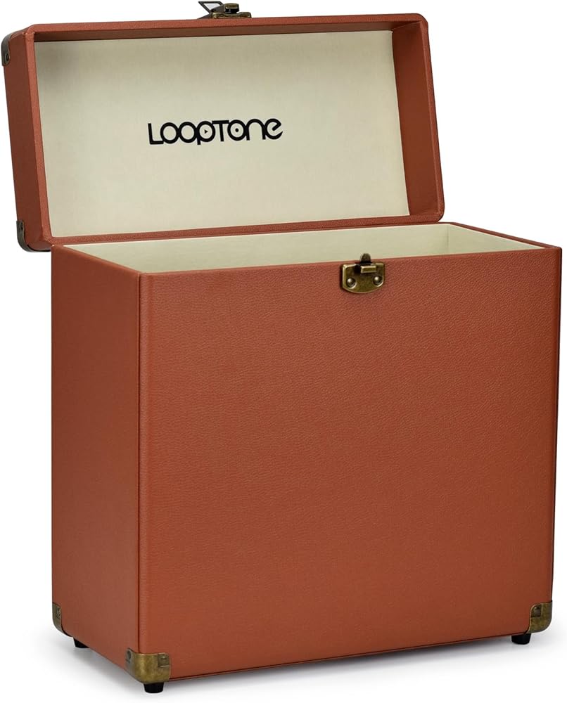 Amazon.co.jp: LoopTone レトロビニールレコードストレージキャリー