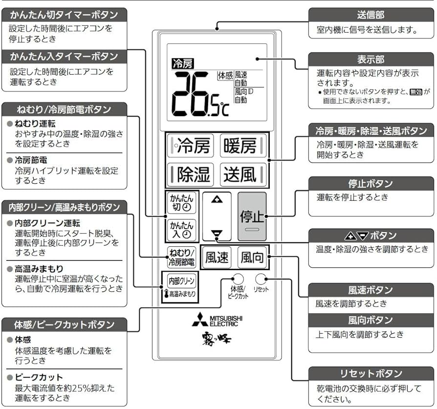 Amazon | 三菱 ルームエアコン 霧ヶ峰用 リモコン ACH241(M21 EHC 426