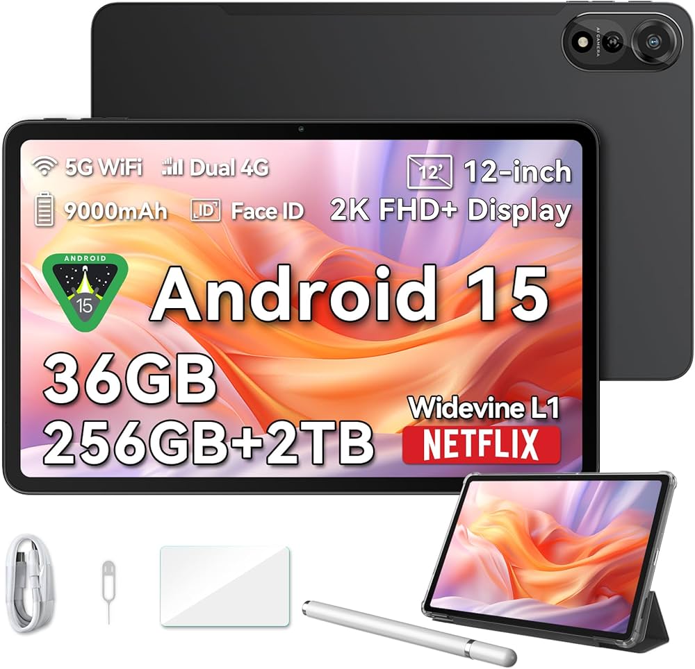 Amazon.co.jp: 【Android 15 タブレット 12インチ 2K】 Blackview