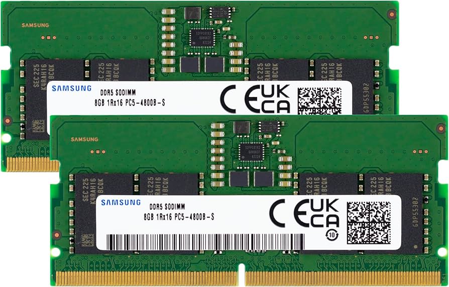 Samsung 16GB (2x8GB) DDR5 4800MHz PC5-38400 CL40 SODIMM 1Rx16