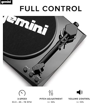 Amazon.com: Gemini Sound TT-900 - Classic Black 3-Speed Turntable
