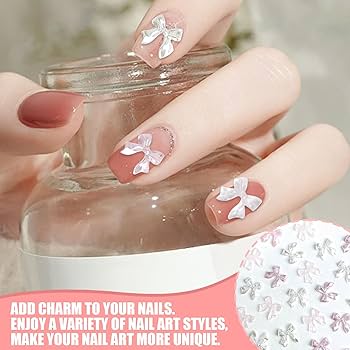 Amazon.co.jp: ネイルパーツ リボン 約120個セット 3D 立体 蝶結び