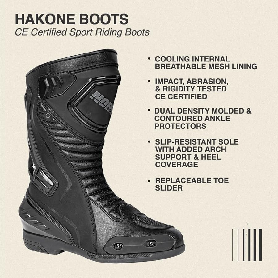 Amazon.com: Noru Hakone Motorcycle Boots : Automotive