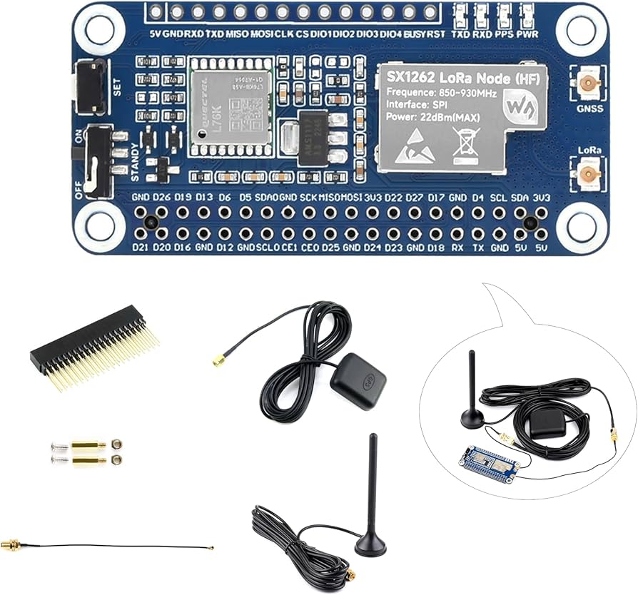 Amazon.com: SX1262 LoRaWAN/GNSS HAT SX1262 RF Chip LoRa Module
