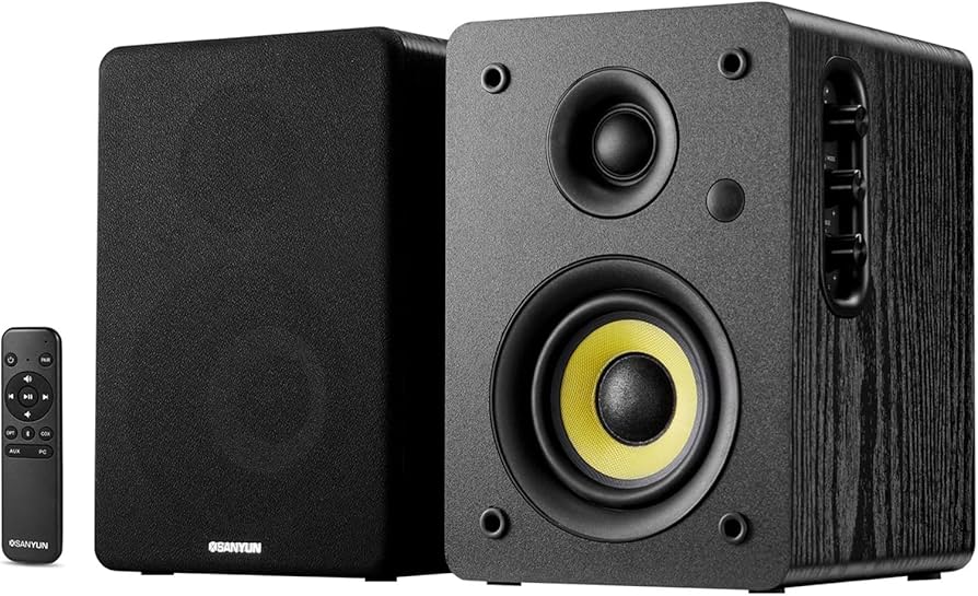 Amazon.com: Sanyun SW206 4” HiFi Bookshelf Speakers with Studio