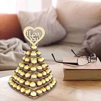 Amazon.co.jp: チョコレートディスプレイスタンド - 愛の形の木製