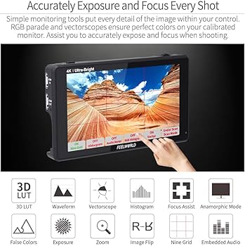 Amazon | FEELWORLD LUT6 6インチ 2600nits HDR 3D LUT タッチ