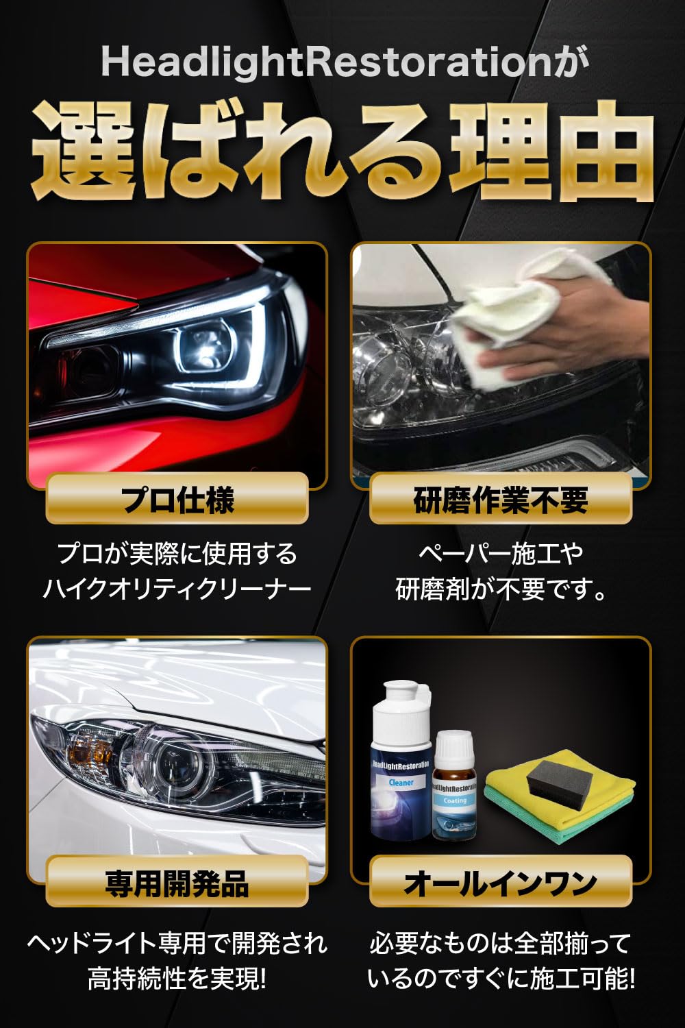 Amazon.co.jp: CarZootプロ仕様】 ヘッドライト 黄ばみ くすみ 黄ばみ