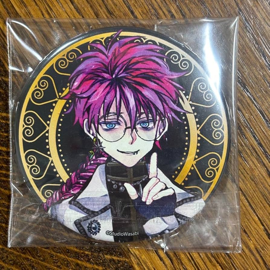 こころあったか缶バッジ あくねこ バスティン ハート缶バッジ 悪魔執事